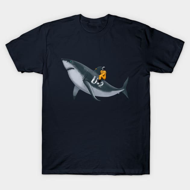 Pilot Flying on Shark T-Shirt by TWOintoA